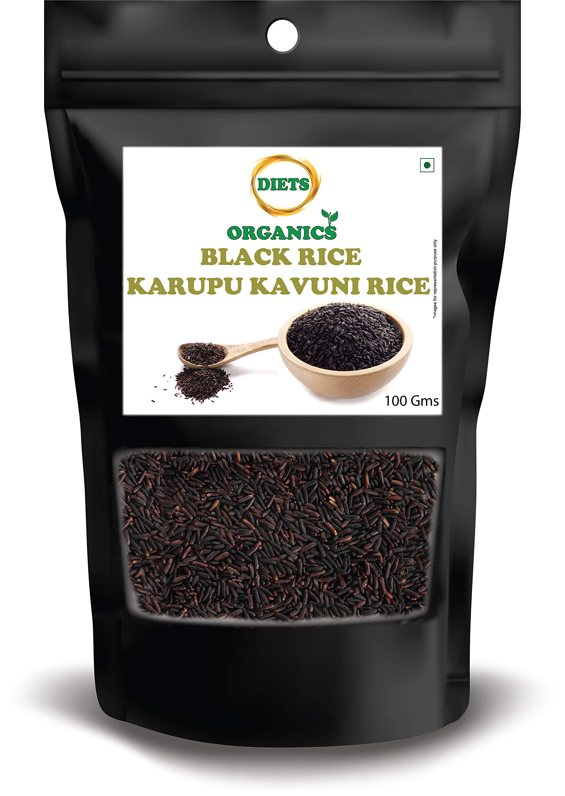 DIETS ORGANICS Black Rice/Karuppu Kavuni Rice (100 Gm)