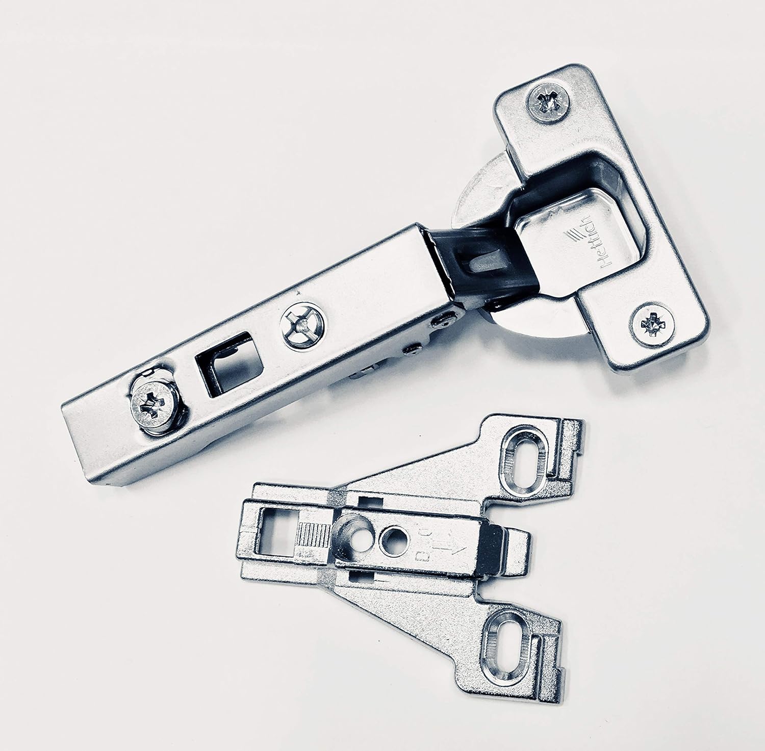 Hettich Euro 110 Full Overlay Hinge & 0 mm or 4.5 mm Face Frame Plate