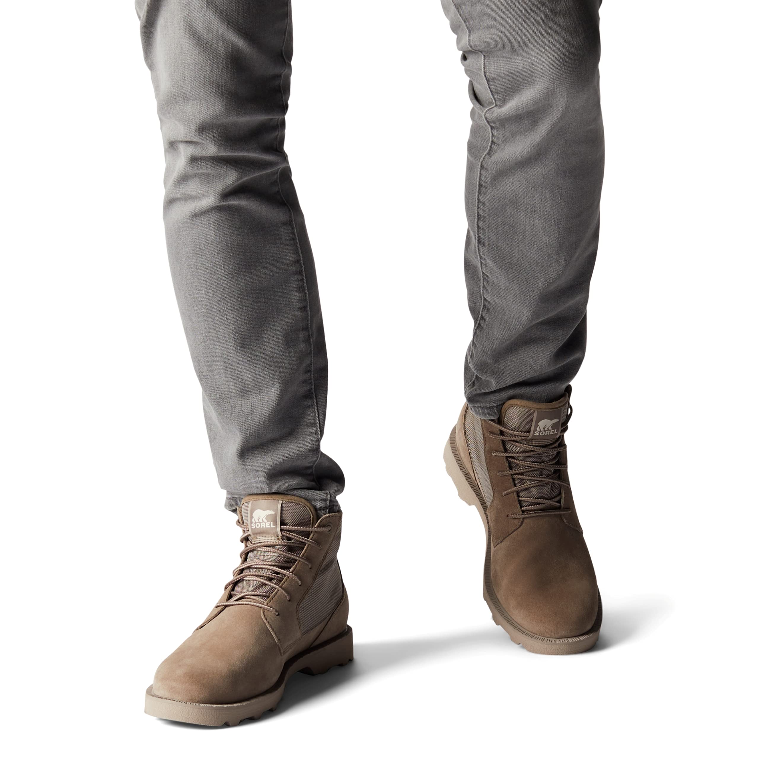 SOREL Caribou Mod Chukka Boots Mens Suede Nylon Rain Boot Waterproof 12 Sand Sorel Men main image 4