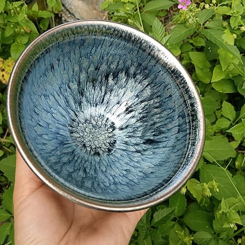 Miniatura 3 de Tazón de té Matcha, esmalte Tenmoku Bloom 11.8oz, Kiln Change Jian Ware Chinese Jian Zhan, ceremonia de taza de té matcha, porcelana auténtica