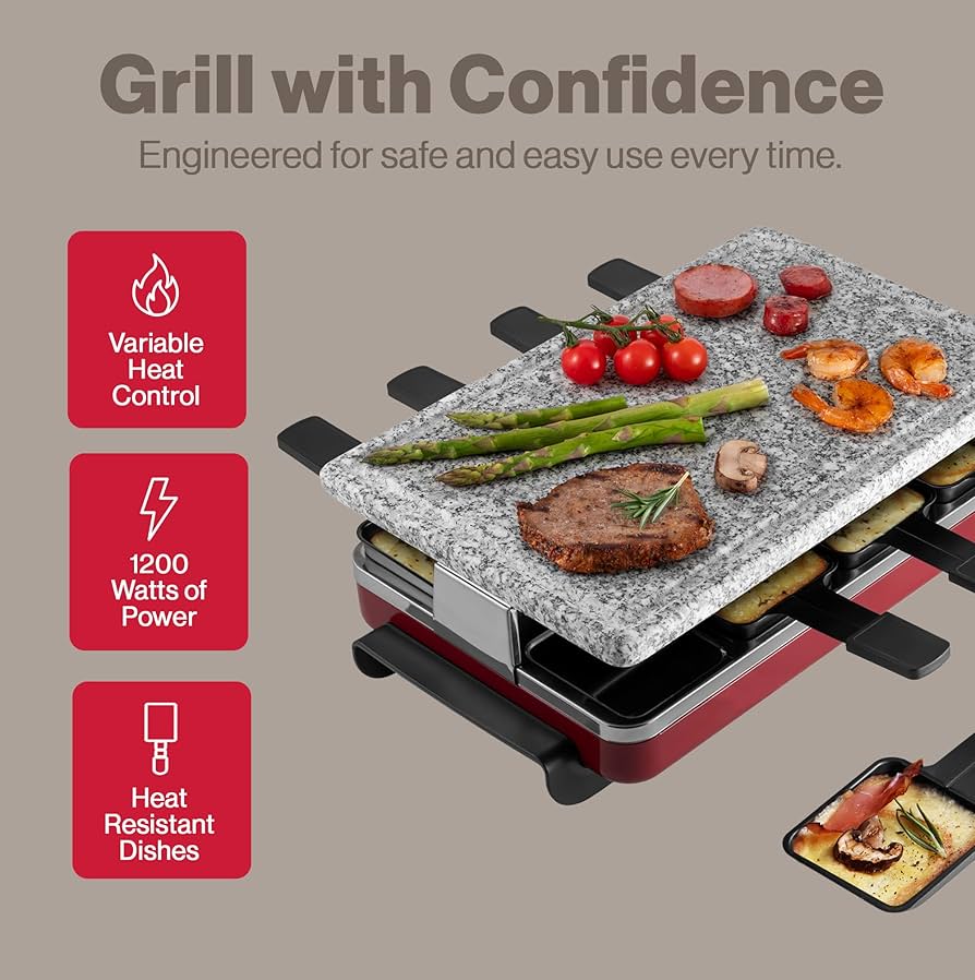 スイスマーの8人用ラクレットパーティグリル Amazon.com: Swissmar Classic 8-Person Raclette Party Grill