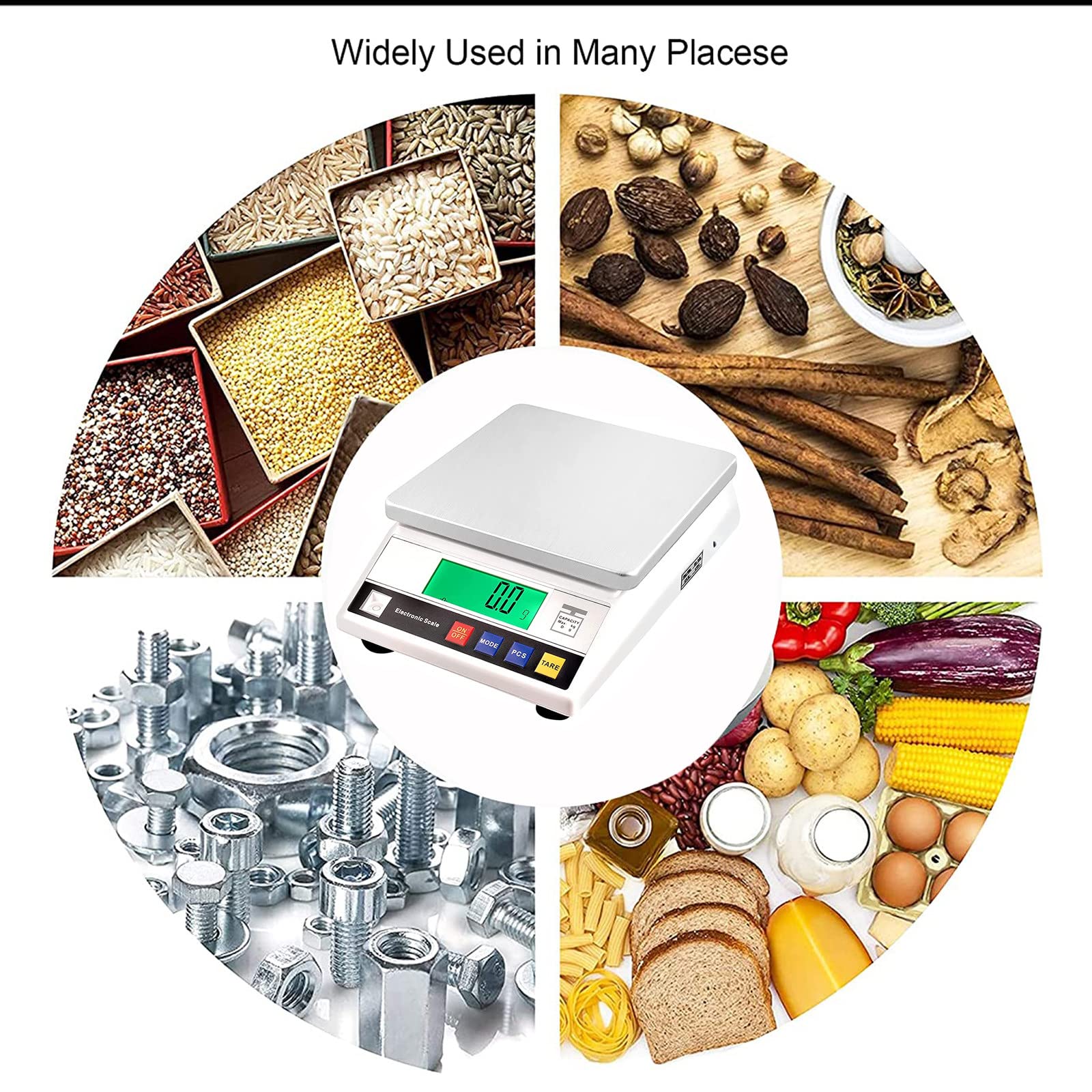Báscula electrónica analítica digital de alta precisión, báscula industrial de laboratorio, báscula de conteo precisa, báscula científica de laboratorio, báscula de cocina, báscula para joyería, 7,5