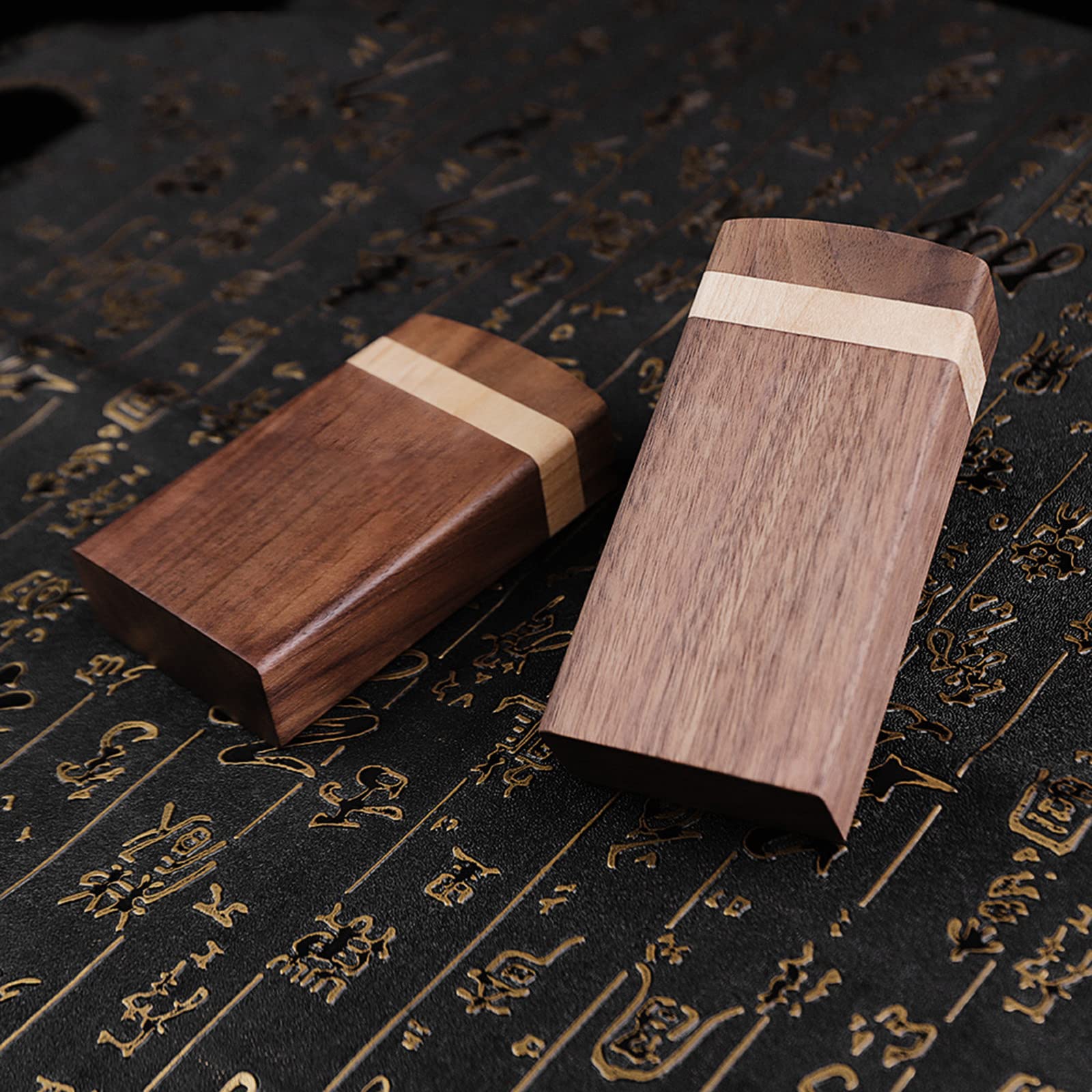 Portasigarette in legno, portasigarette sfuso, confezione da 10, confezione da 20, donna, uomo, portasigarette in legno massello con apertura laterale, 2 pezzi,L
