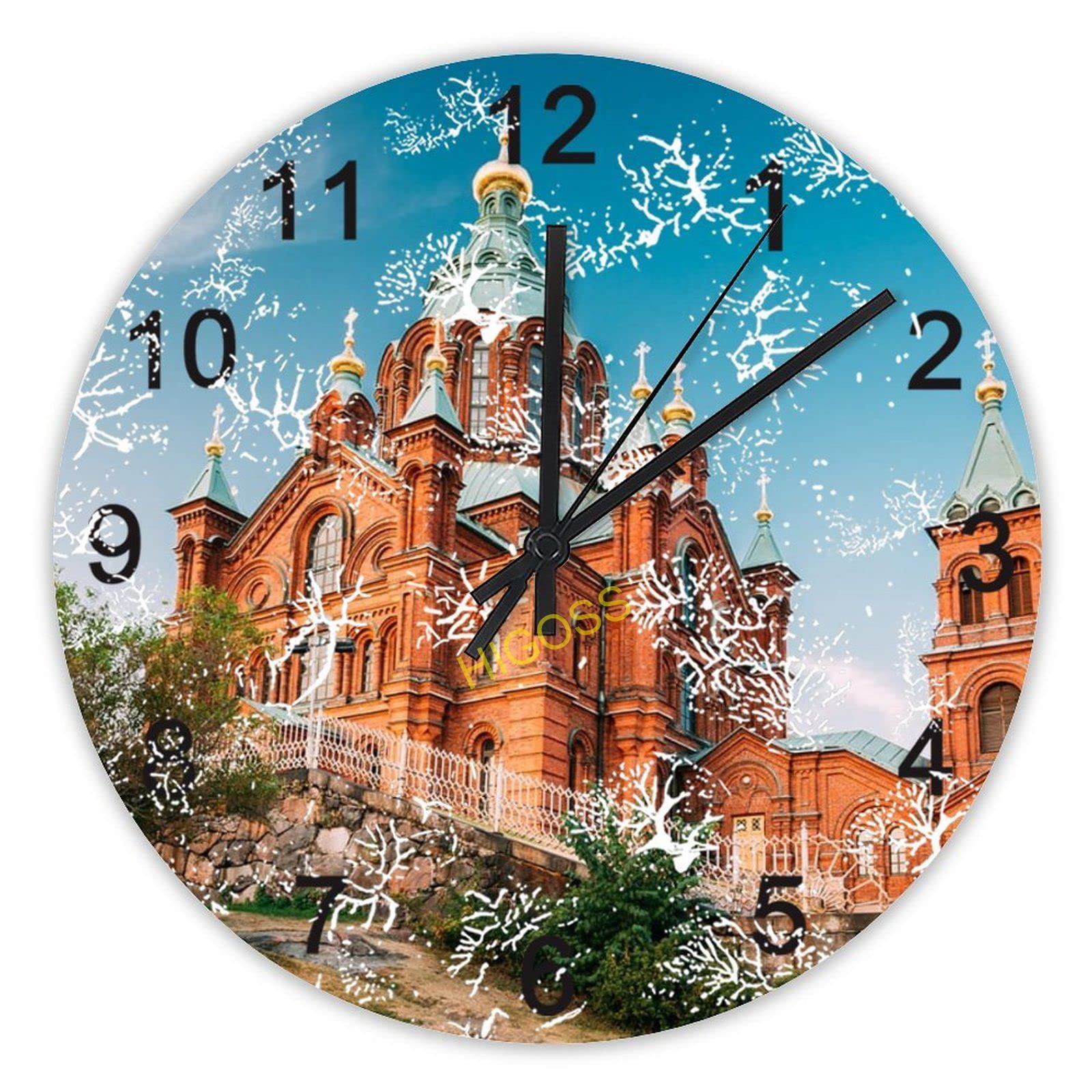 Horloge murale en bois rustique Helsinki-9 pour embellir votre salon cuisine et bureau
