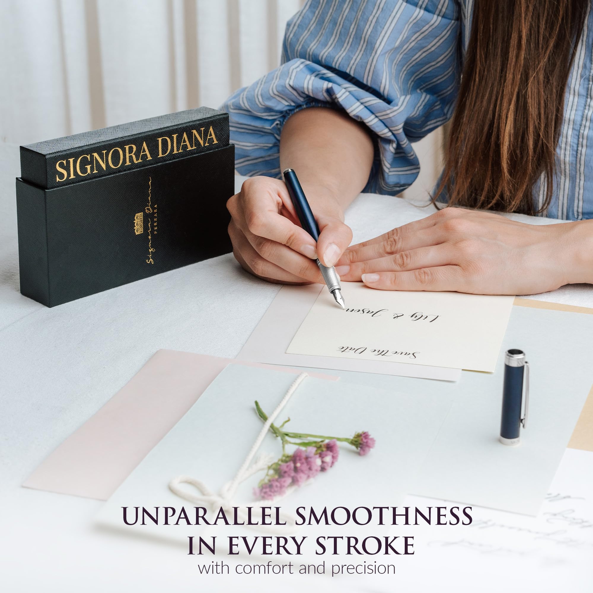 Amazon | Signora Diana 高級真鍮万年筆 (細く滑らかなペン先