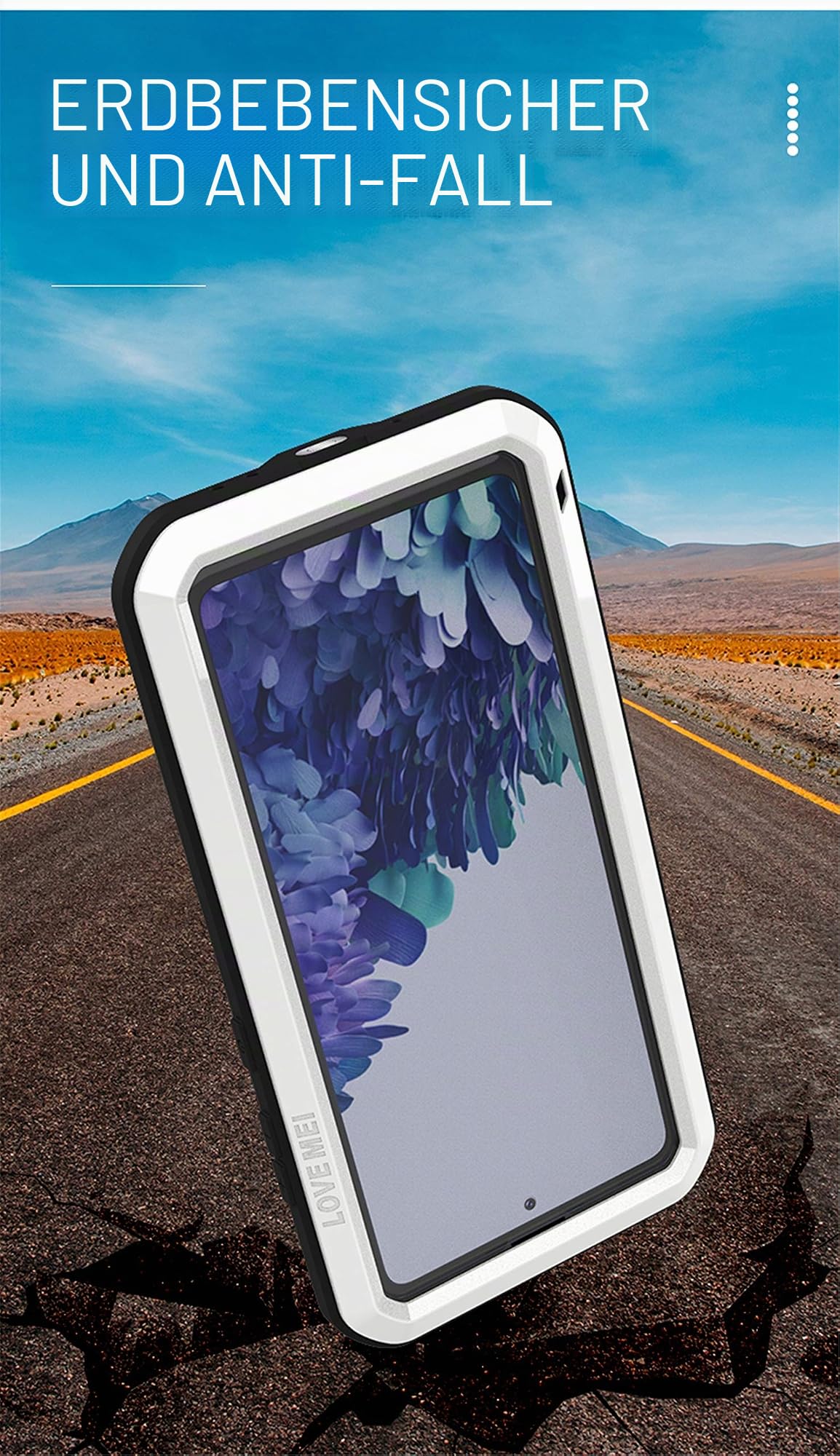 LOVE MEI Schutzhülle für Samsung Galaxy S20 FE 5G, Aluminium + Hartglas, wasserdicht, stoßfest, militärisch, robust, für Samsung Galaxy S20 FE 5G (schwarz)