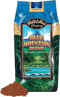 Gold Coffee | Blue Mountain Premium Blend, Medium Roast, Ground | 100% Arabica Coffee, 1 lb.
