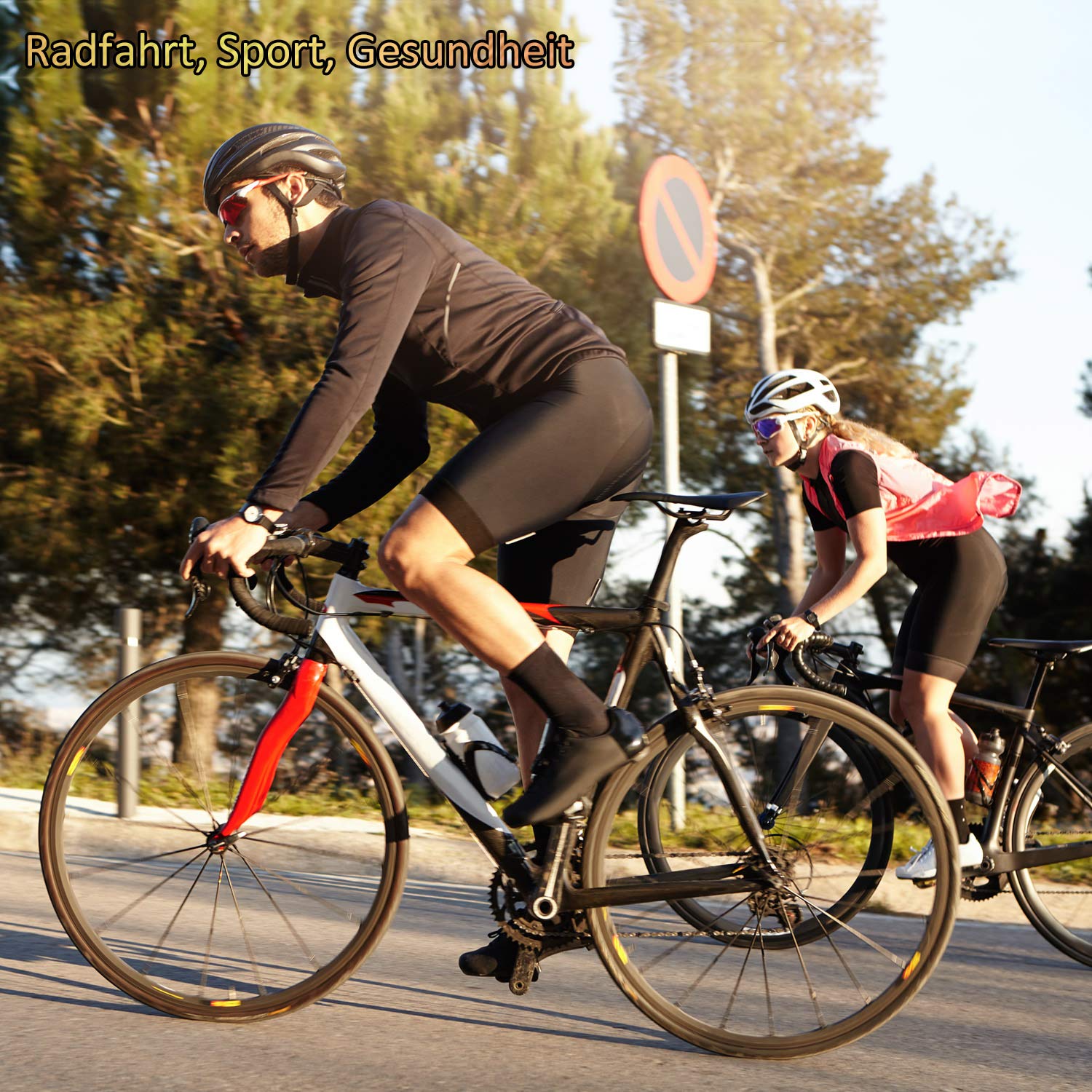 Radunterhose Herren -Fahrradhose Herren Gepolstert -Radfahrer Unterhose -Fahrradunterhose mit Sitzpolster -Radlerunterhose -Radfahren Unterwäsche mit 3D Gel
