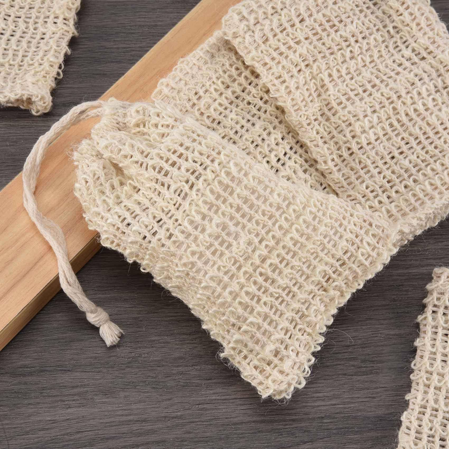 VENOAL 300 Piezas Bolsa de Jabón de Sisal de Baño de Ducha Bolsa de Jabón de Sisal Natural Soporte de Bolsa de Ahorro de Jabón Exfoliante