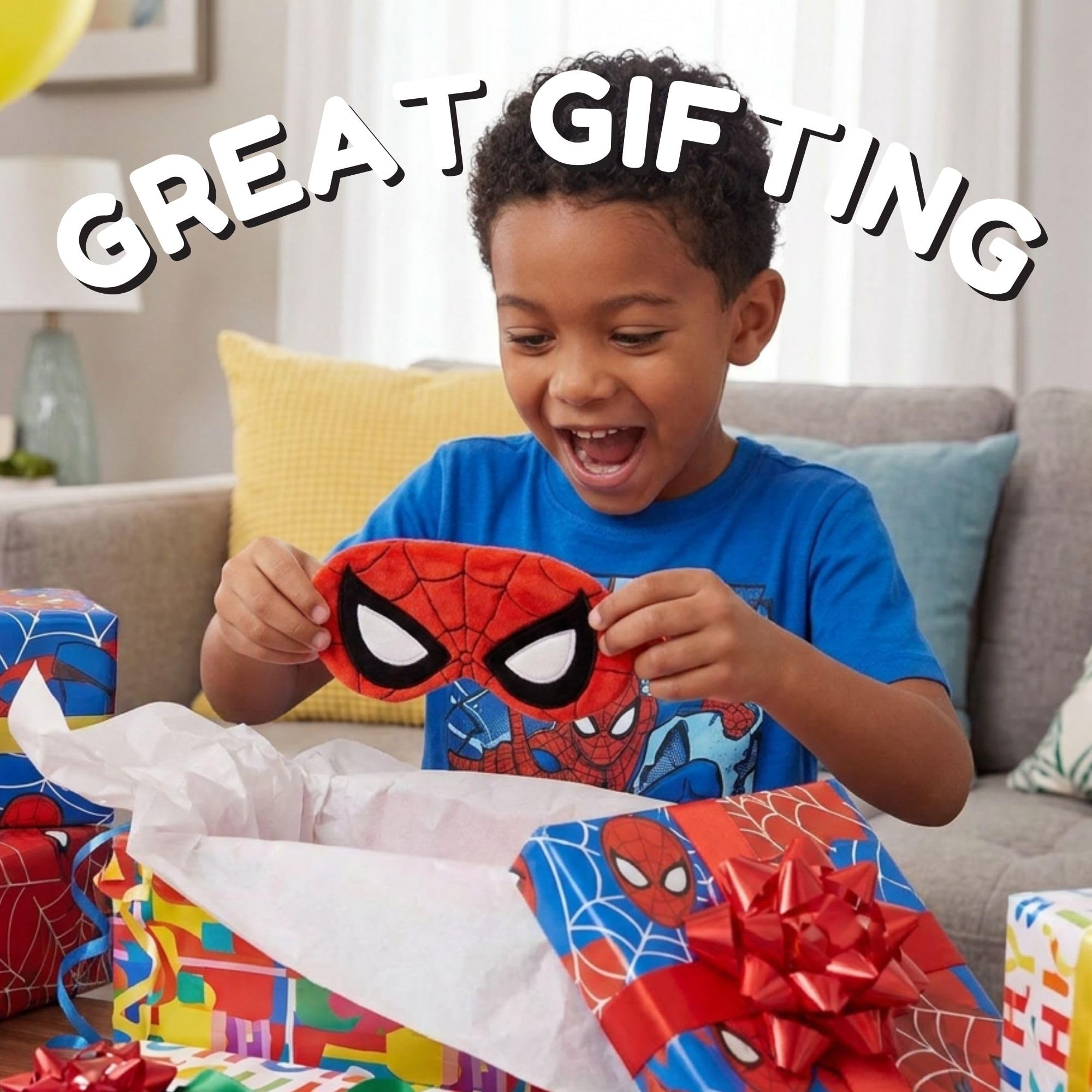 Disney Marvel Spiderman czerwona maska do spania VM700689L