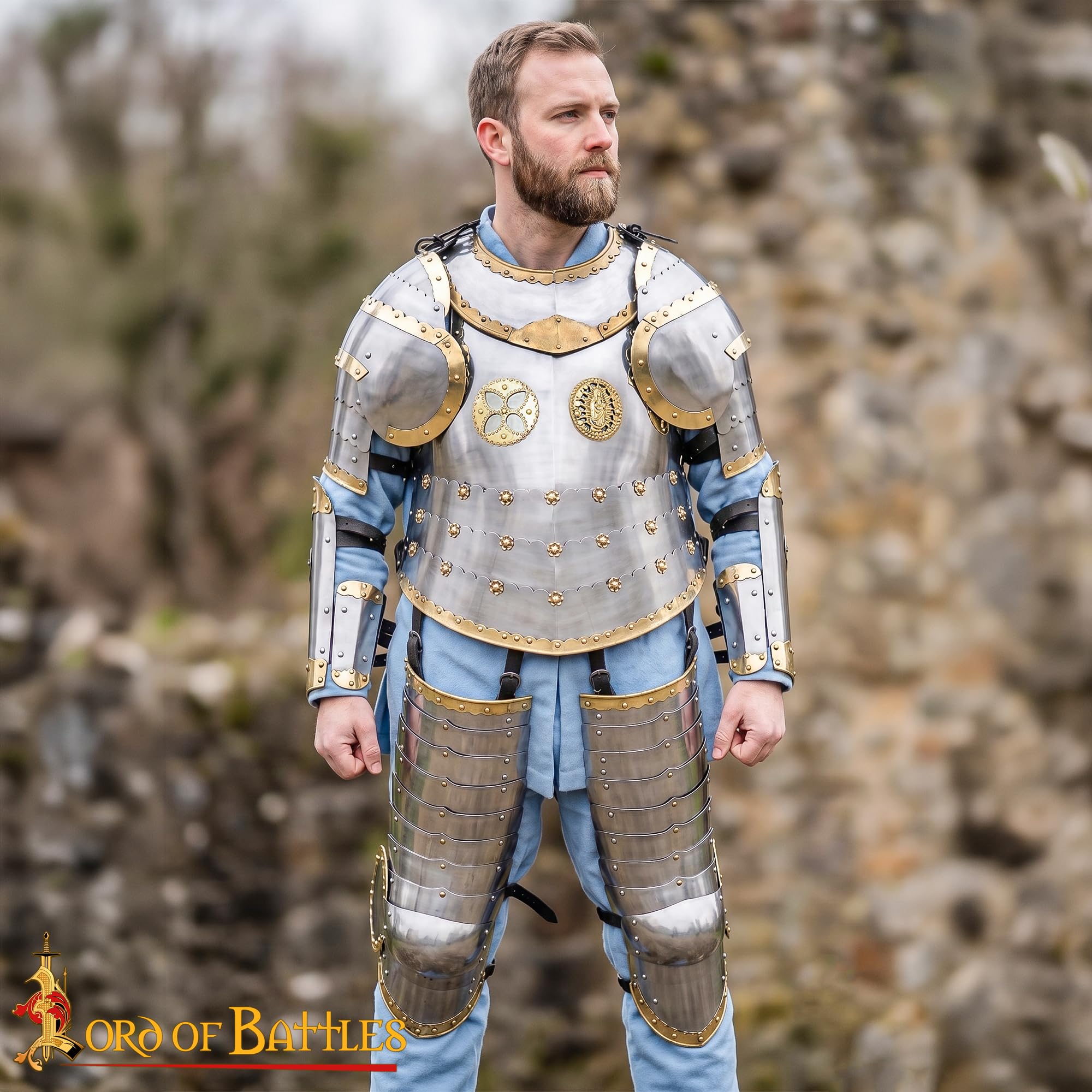 Gorget medievale in acciaio calibro 16, calibro 18, protezione funzionale per il collo, per rievocazioni storiche