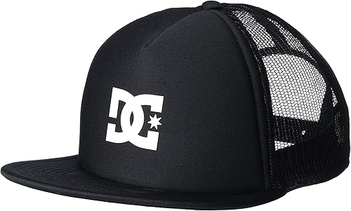 DC Gorra de camionero para hombre negro blanco Black White Black