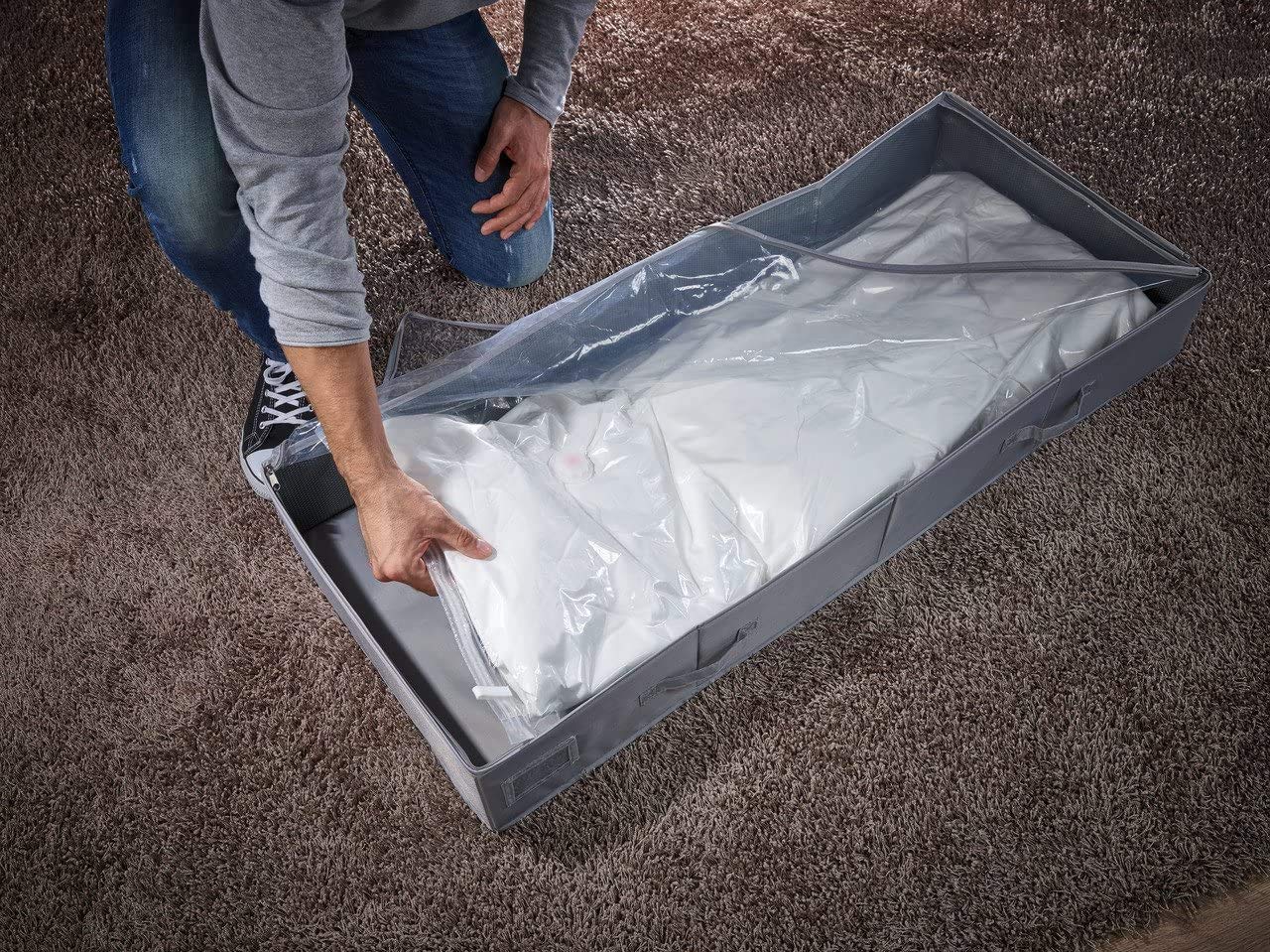 Leifheit Juego de 6 bolsas de vacío grandes, bolsas de almacenamiento al vacío para ropa, protege contra polillas, polvo y olores, reduce el espacio en un 75 %, bolsas de almacenamiento lavables