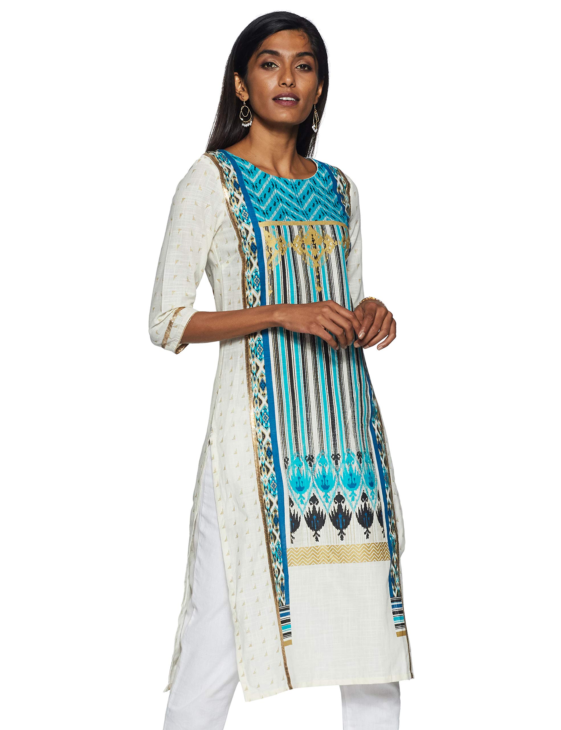 W for Woman Women's Cotton Straight Kurta