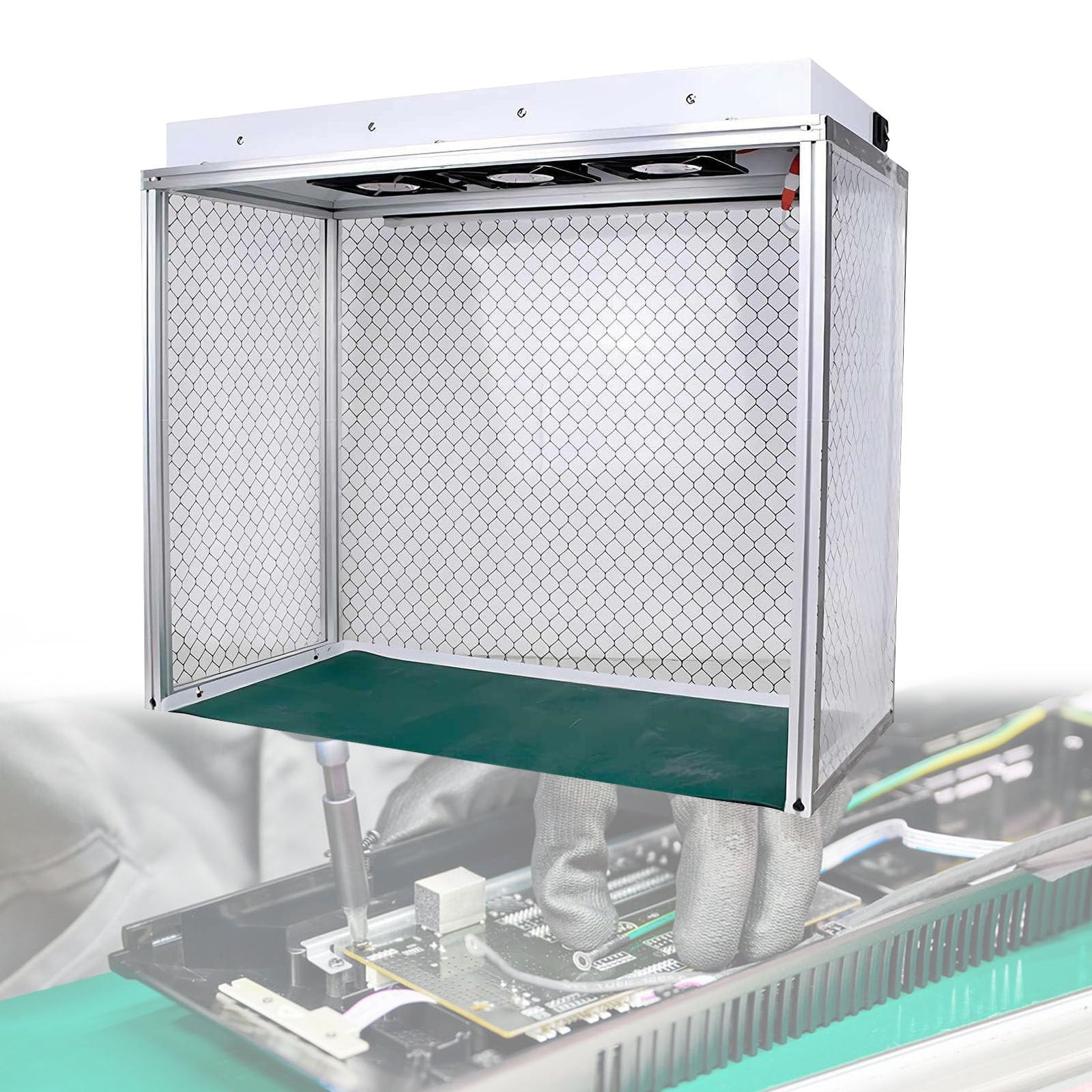 Gabinete de Flujo laminar Banco Limpio de Flujo de Aire con Filtro HEPA,Cabina de Flujo laminar Vertical, para Limpieza Clase 100 / ISO 5 Trabajo Libre de Polvo 110V
