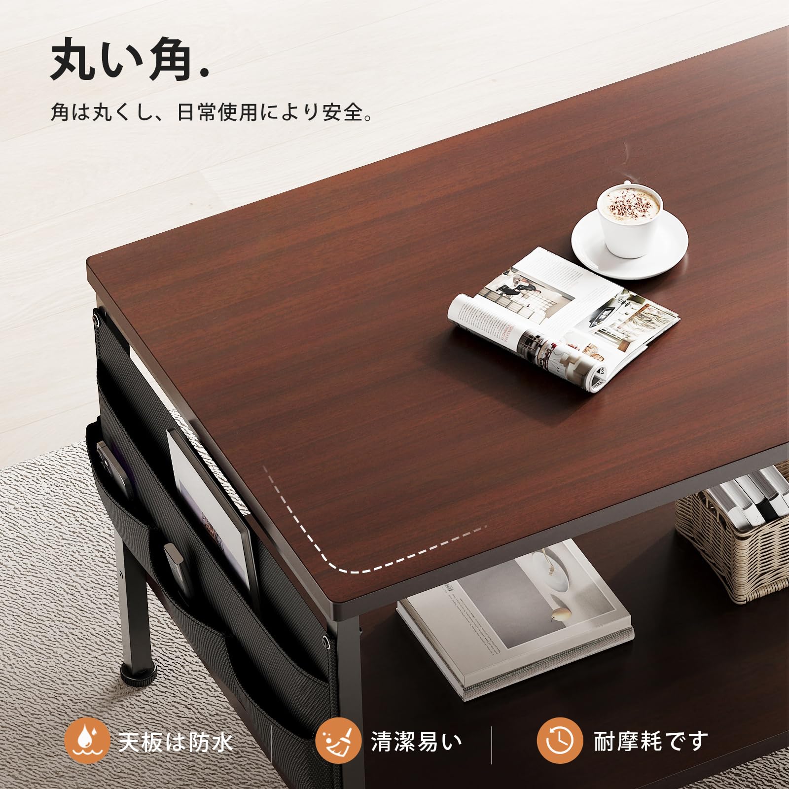 Amazon.co.jp: YeTom センターテーブル ローテーブル 一人暮らし ロー 