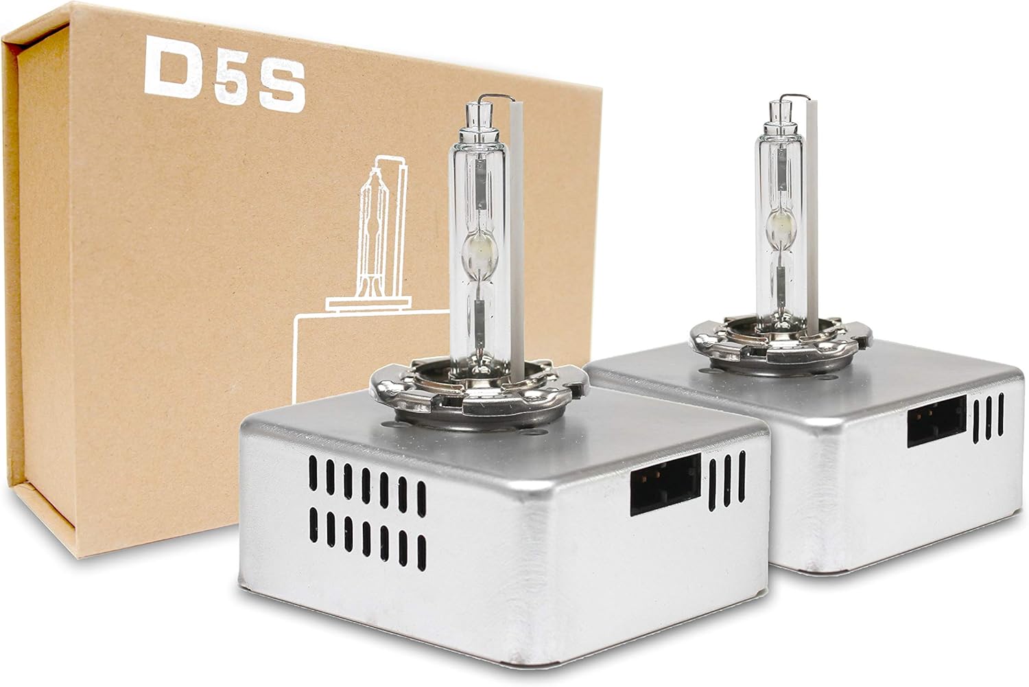 GenXenon D5S 35W Xenon HID 6000K White Replacement Headlight Light Bulbs, 2 Pack