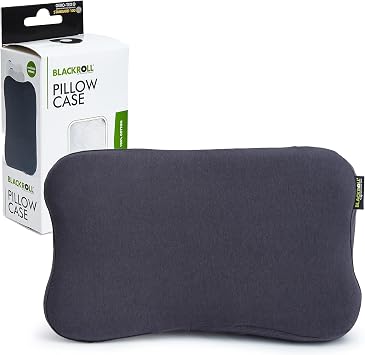BLACKROLL - Jersey Pillowcase for Recovery Travel Pillow, 100% Cotton, Breathable, Soft, Cooling, Moisture Wicking, All Season Pillow Case, Easy Zipper Closure, Anthracite