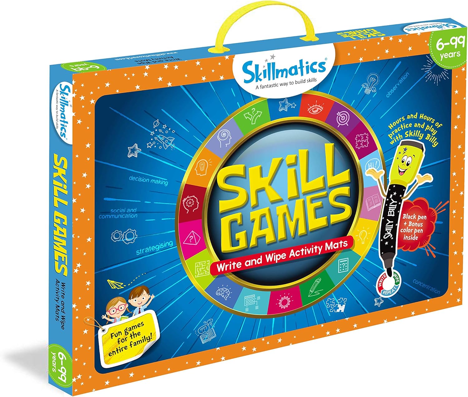 Skillmatics Educational Game : Skill Games | Reusable Activity Mats with 2 Dry Erase Markers | Gifts & Learning Tools for Ages 6 and Up : Toys & Games