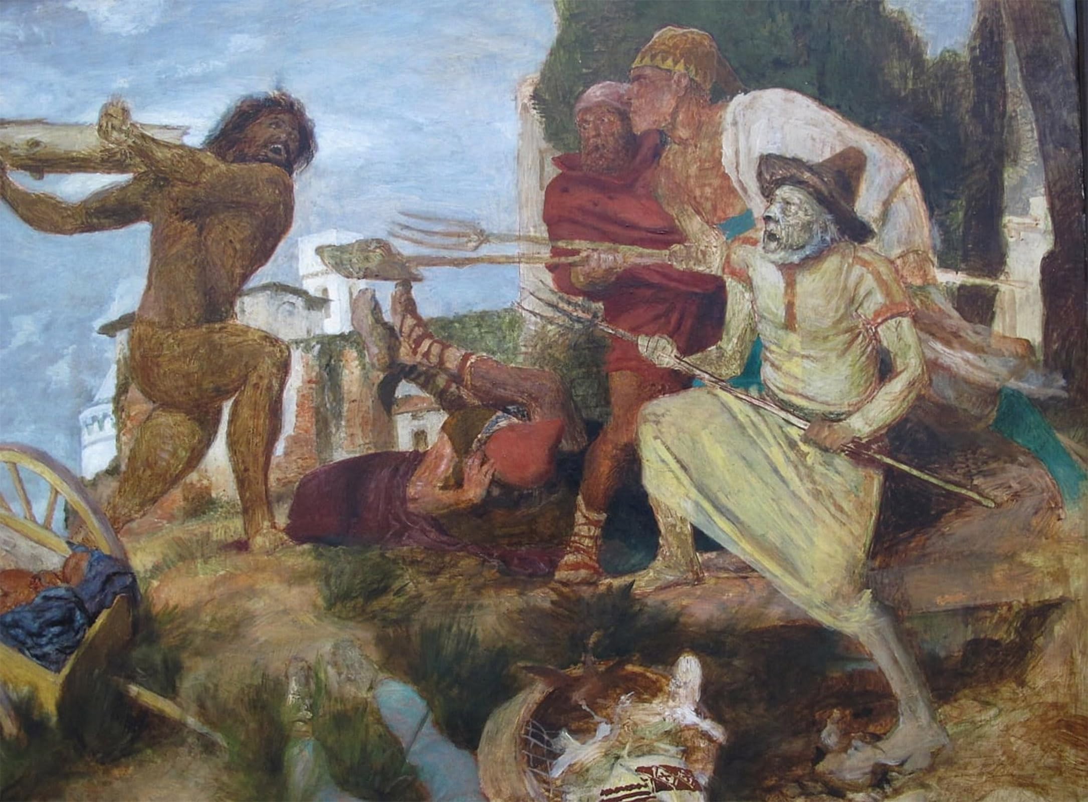 POSTERIIk Vintage Art Print Images Pictures Print Orlando Furioso by Arnold Böcklin Modern Colour Posters for Office Home Decor 60x90cm