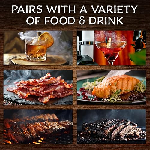 Miniatura 4 de SmokeTop Paquete de bolsas a granel de 4 onzas, 3 bolsas de 4 onzas de chips de ahumador de cóctel, cereza, arce, aliso, para cócteles antiguos,