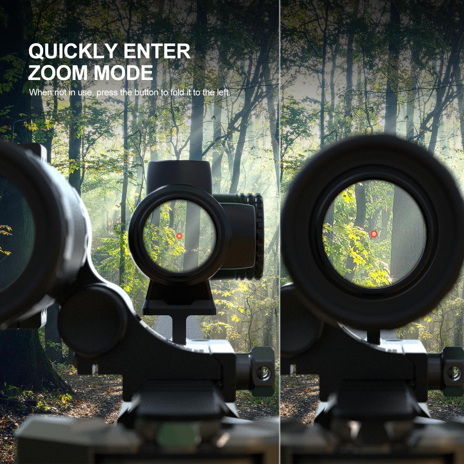 Feyachi V90 2 MOA Red Dot Visier mit 1,5X - 5X Red Dot Magnifier, 1 x 25mm Zielfernrohr Leuchtpunktvisier für 20/22mm Picatinny/Weaver-Schienen