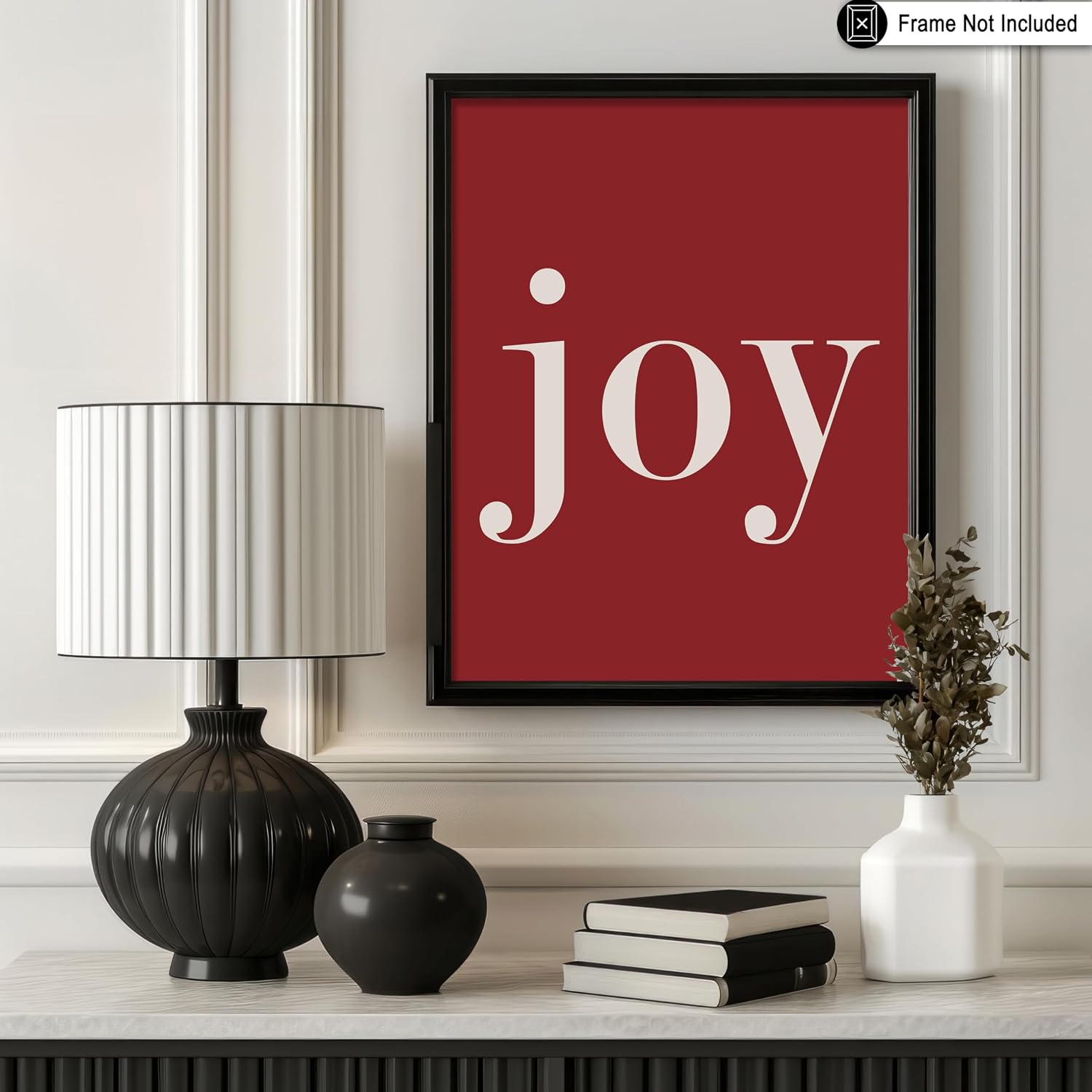 Poster Master Joy Print - Christmas Poster - Holiday Art - Minimal Wall Design - Trendy Gift for Men & Women - Modern Aesthetic Decor for Living Room, Bedroom or Dorm - 8x10 UNFRAMED Wall Art