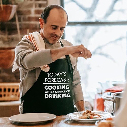 Miniatura 2 de Divertido delantal de barbacoa para hombres con bolsillos, delantales de cocina para cocina, regalos para papá, mamá, cumpleaños, Navidad