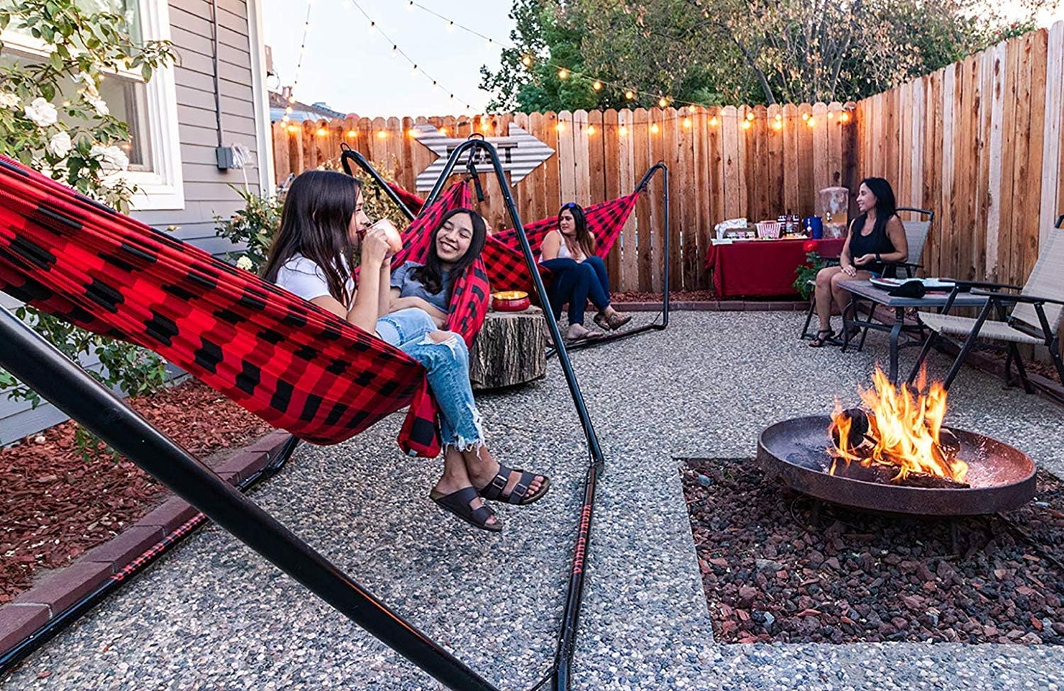 Grand Trunk Hangout Hammock Stand | Portable Heavy-Duty Hammock Frame with Carry Case & 18" Tree-Friendly Straps | Easy 4-Step Setup