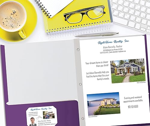 Miniatura 2 de Better Office Products - Carteras de papel tamaño carta, caja de 100 unidades, colores primarios surtidos, con cierres (surtido, carpetas de papel