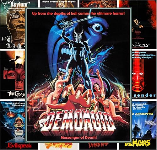 Miniatura 7 de Mini-carteles de película (13 carteles de 8 x 11 pulgadas) Zombies Horror Vintage Pósters de películas cubiertas de película de explotación retro