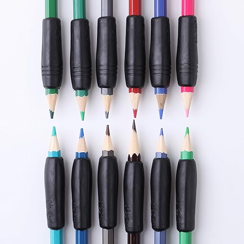 Miniatura 8 de Mr. Pen - Empuñaduras para lápices y bolígrafos, paquete de 12, color negro, empuñaduras para lápices para adultos, empuñaduras de goma