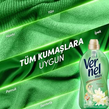 Vernel Max Ihlamur Çiçeği Kokulu 60 Yıkama Konsantre Çamaşır Yumuşatıcısı (1 x 1440 mL)