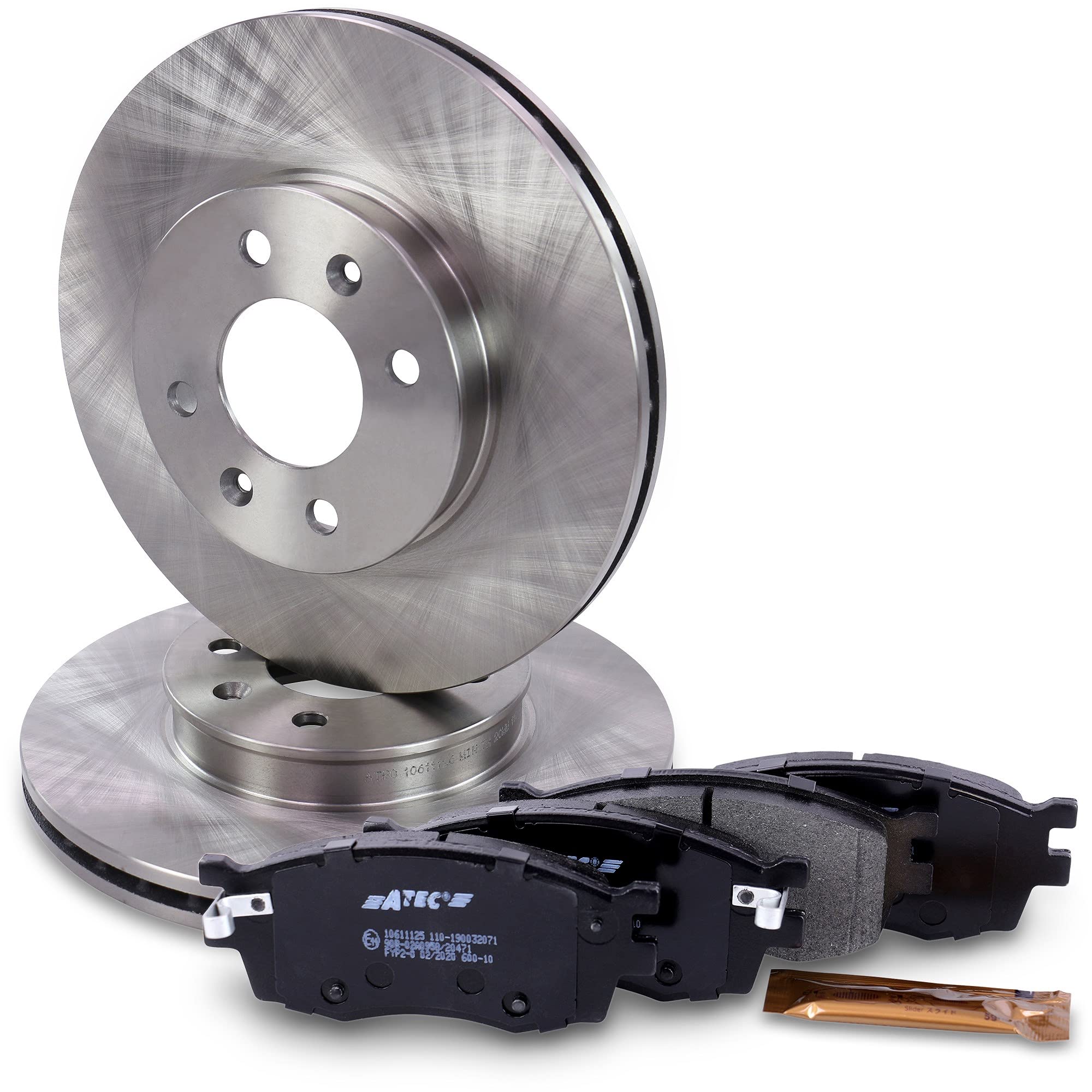 ATEC Germany Kit de frein avant y compris disques de frein ¯ 256 mm | Compatible avec: HYUNDAI ACCENT III, ACCENT III Stufenheck, i20 I, KIA RIO II, RIO II Stufenheck