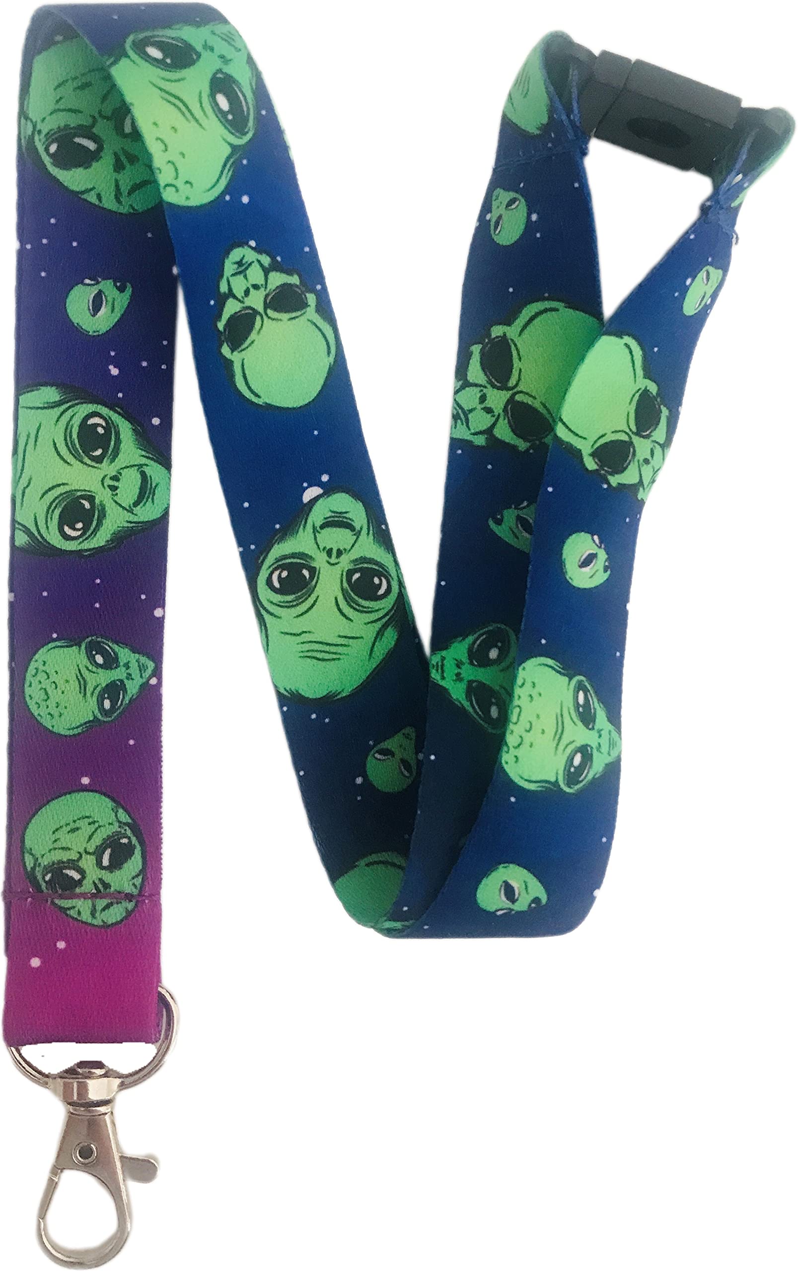 Pac Supplies Global Eric The Alien Childrens Sized Fun Neck Lanyards With Safety Breakaway - Made Exclusively For Children (Eric The Alien)