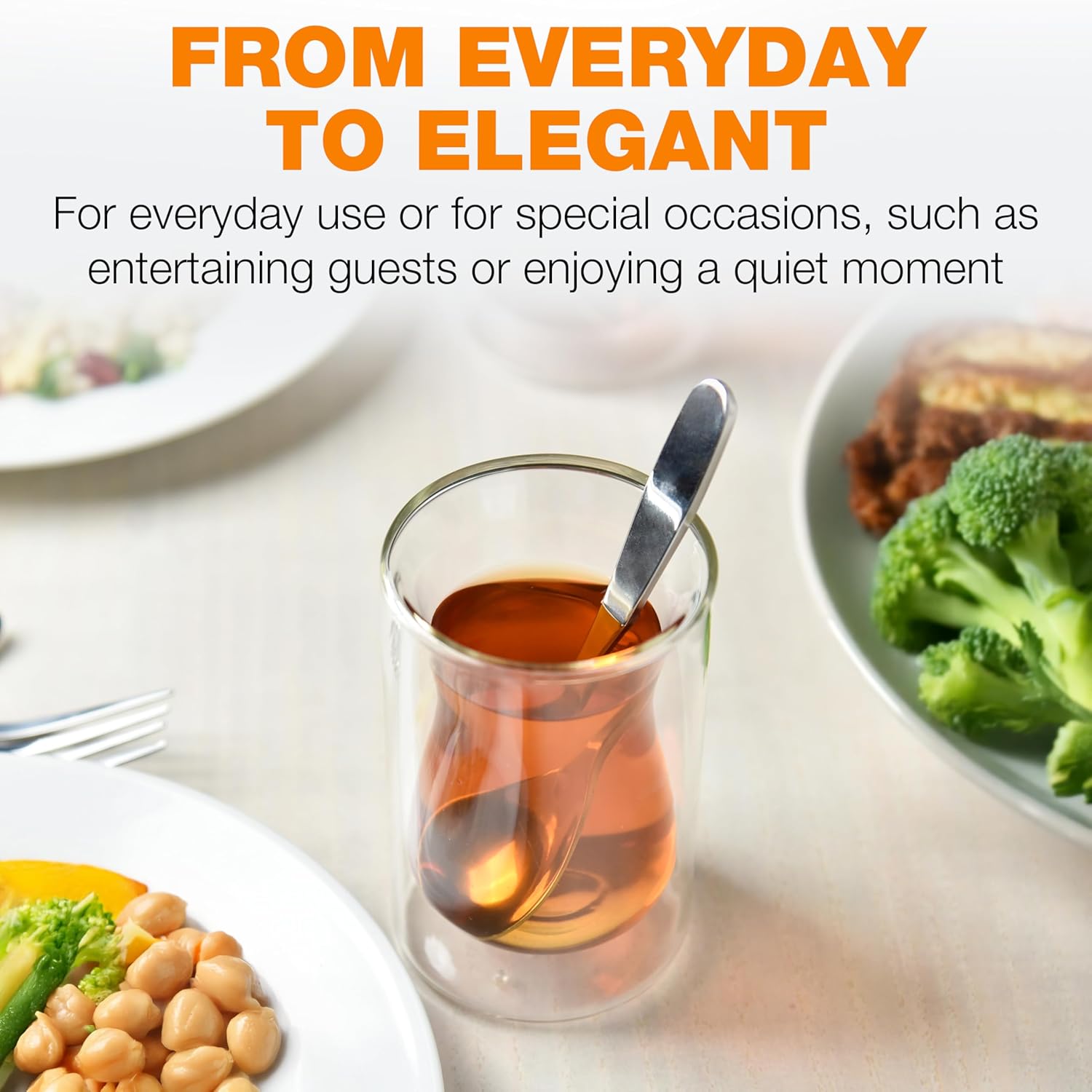 Eparé Double-Wall Turkish Tea Cups Set of 2