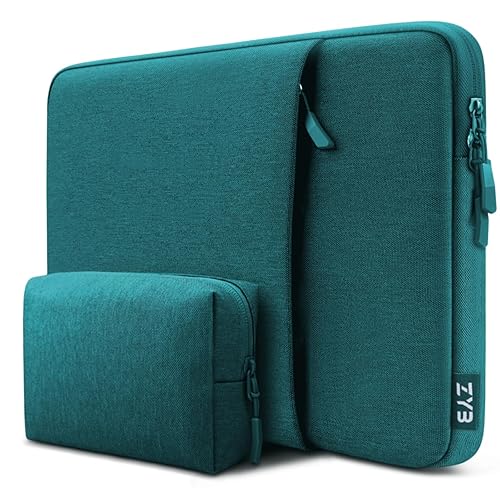ZYB Laptop Sleeve 14 Inch, Waterproof Shockproof 14 Inch Laptop Case for 14" Notebook Lenovo Thinkpad IdeaPad, MacBook Air 15.3 2025 2024 2023 M4 M3 M2, 14" HP Dell Acer Chromebook Mac Pro 15-Teal - 14 Inch/Macbook Air 15 - Teal