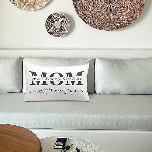 Miniatura 7 de Generic Regalo de amor para mamá, funda de almohada lumbar para el día de la madre, funda de almohada personalizada, regalo de cumpleaños para mamá