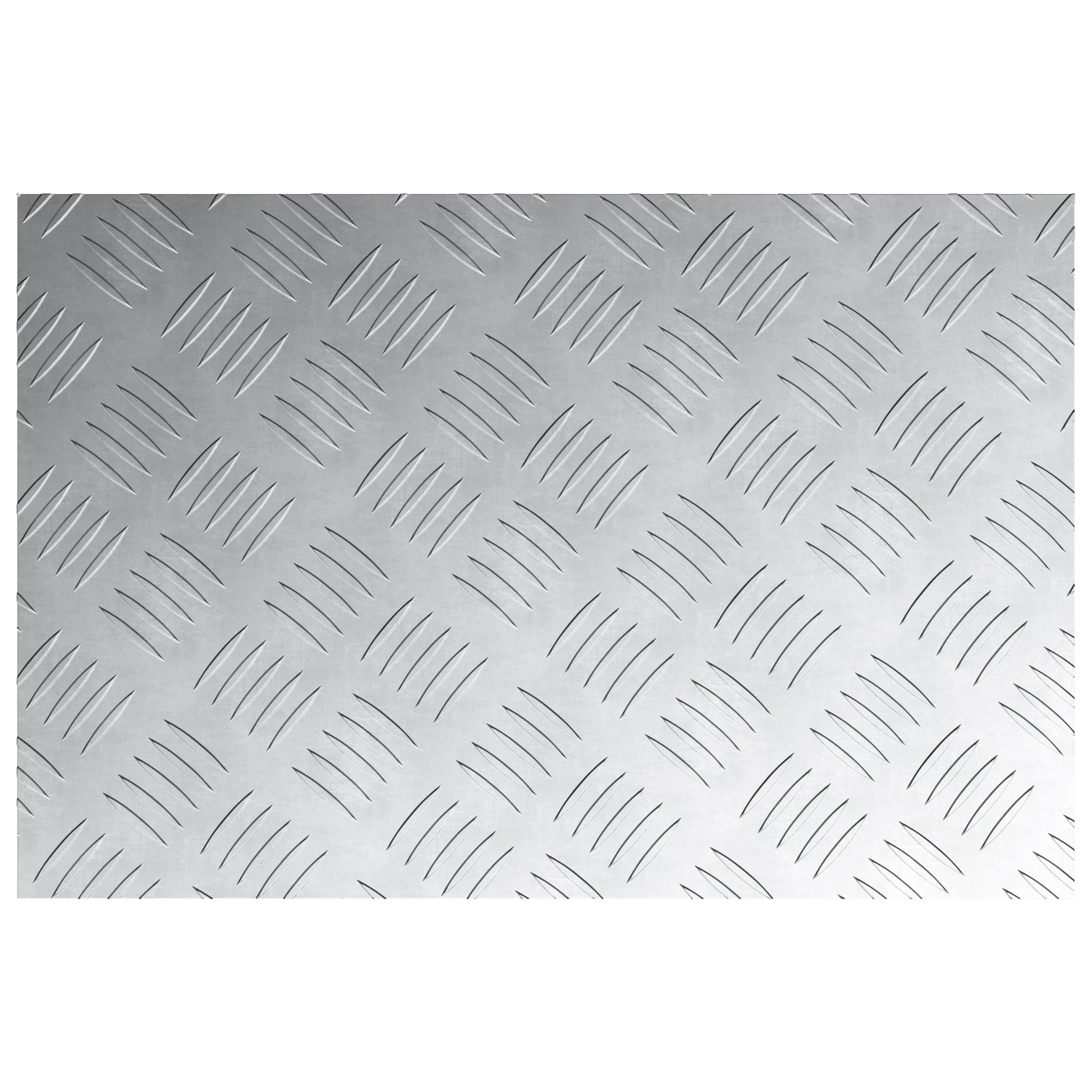 Chapa estriada de aluminio, 4 unidades, 60 x 40 cm, antideslizante, para interior y exterior, con superficie texturizada y diseño moderno
