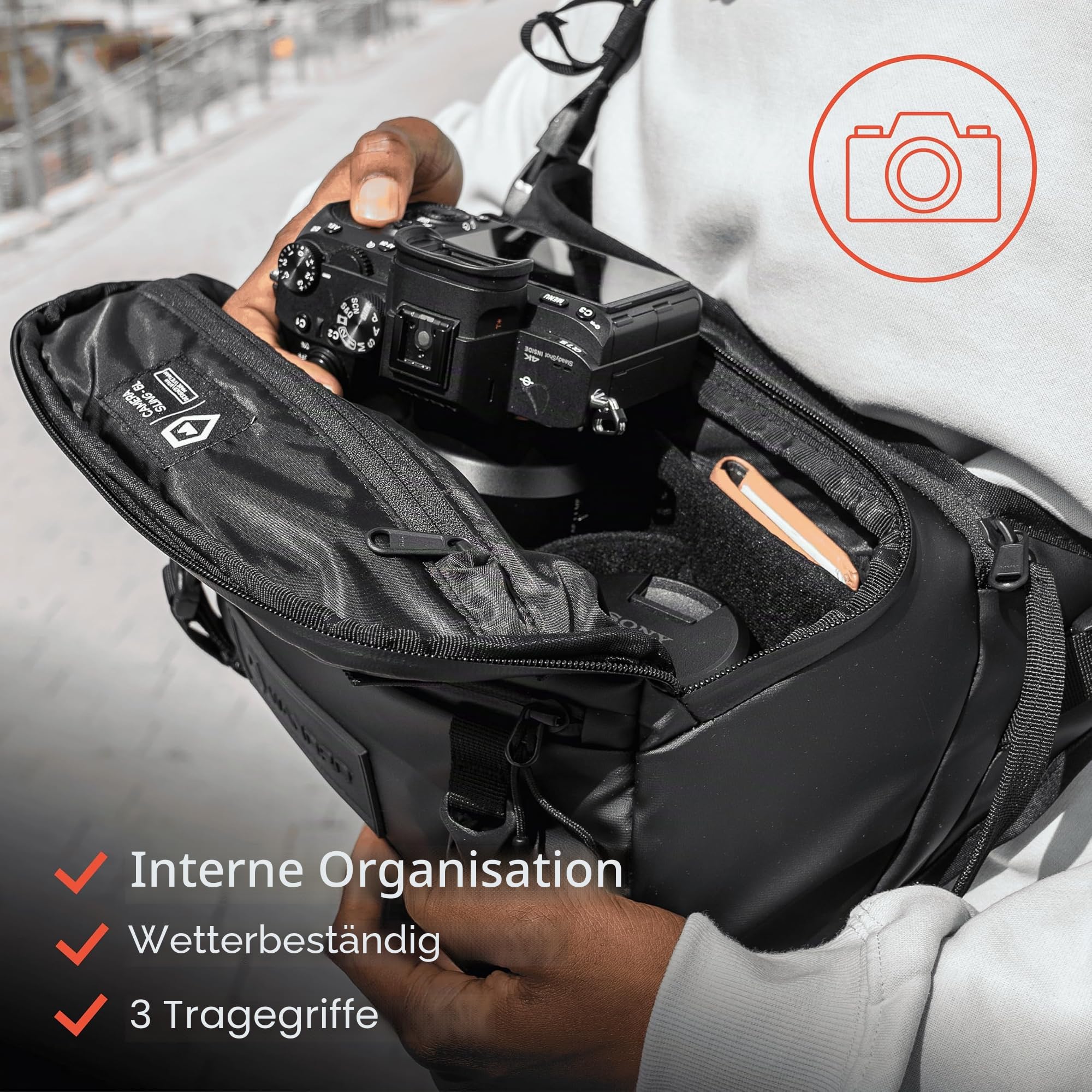 WANDRD ROGUE 6L Sling – Kameratasche – Crossbody-Tasche und Kameraetui für Fotografen, Grün (Wasatch Green)