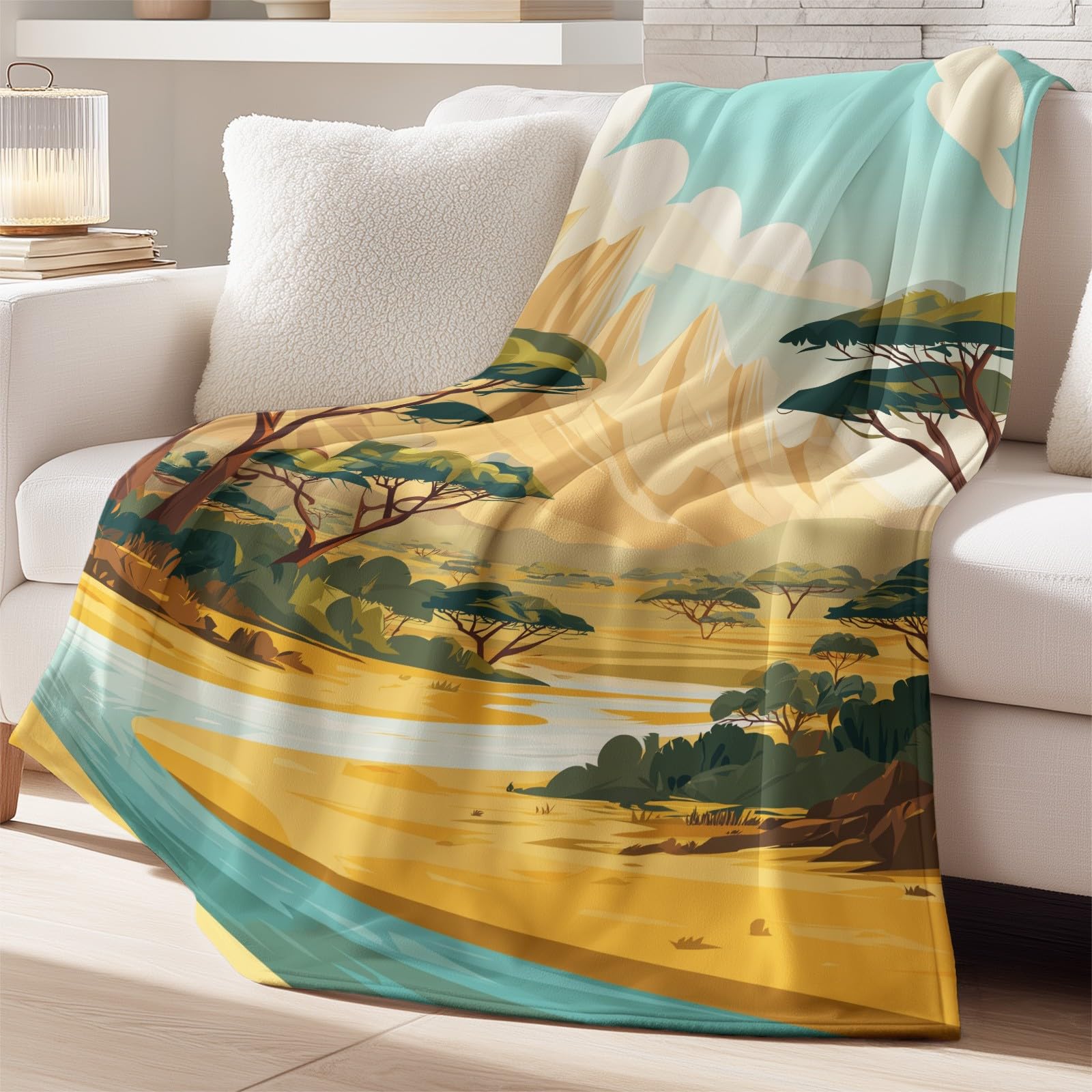 Générique Couverture Paysage Plaid Canape Grande Taille 150 x 200 cm