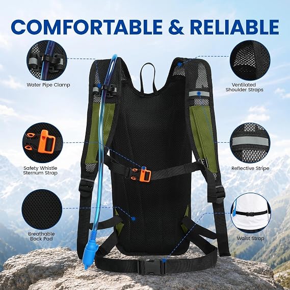 Nepest Hydration Backpack with 2L Water Bladder Water Back Pack