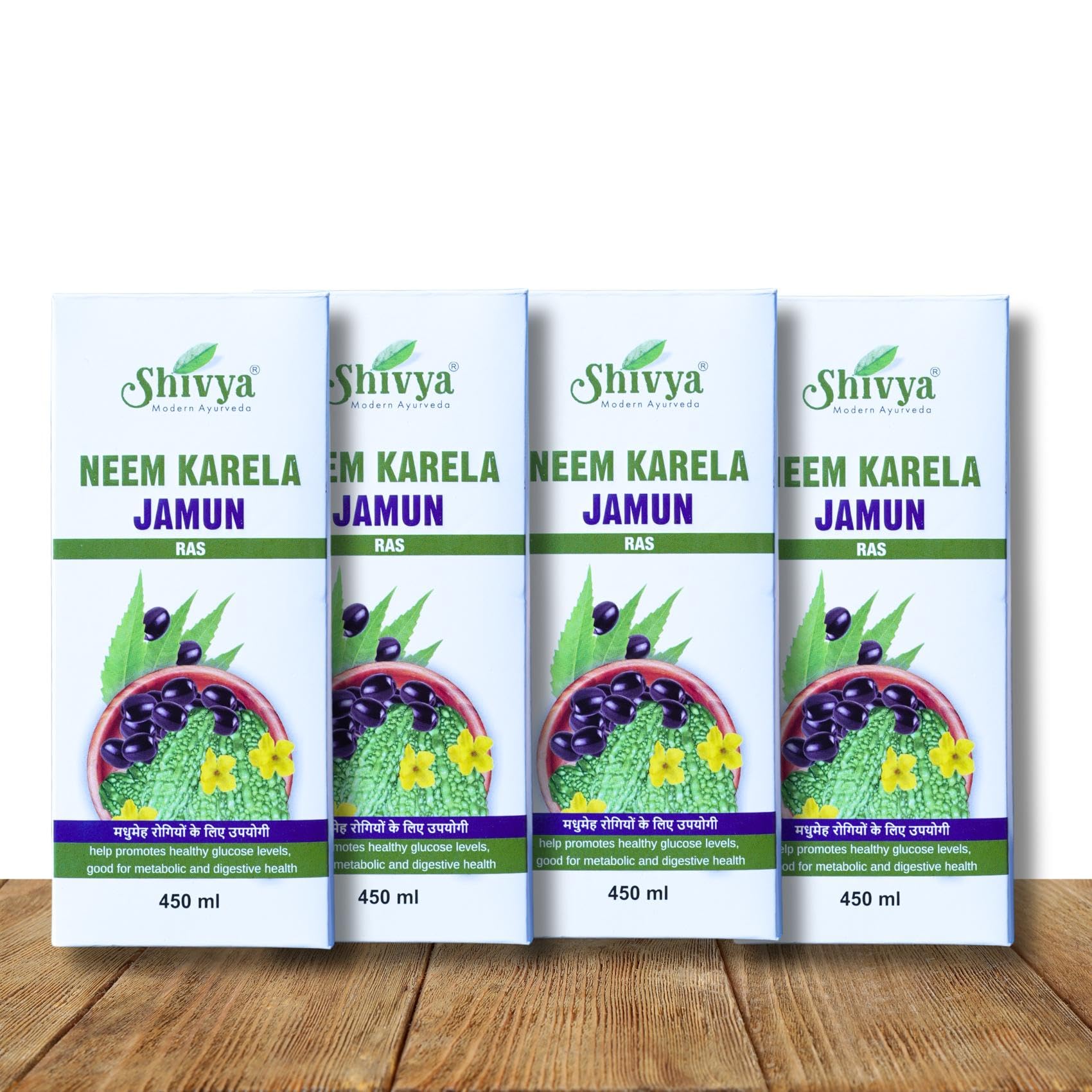 A SHIVYA Product- Neem Karela Jamun Ras 450ml – Natural Blood Sugar Support | Lowers Bad Cholesterol | Herbal Health & Wellness Tonic — Amazon image 9