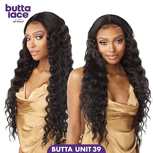 Miniatura 3 de Sensationnel Butta - Pelucas de encaje – Unidad 39 extra ancha de 5 pulgadas de profundidad, línea de cabello sintético previamente despuntada, sin