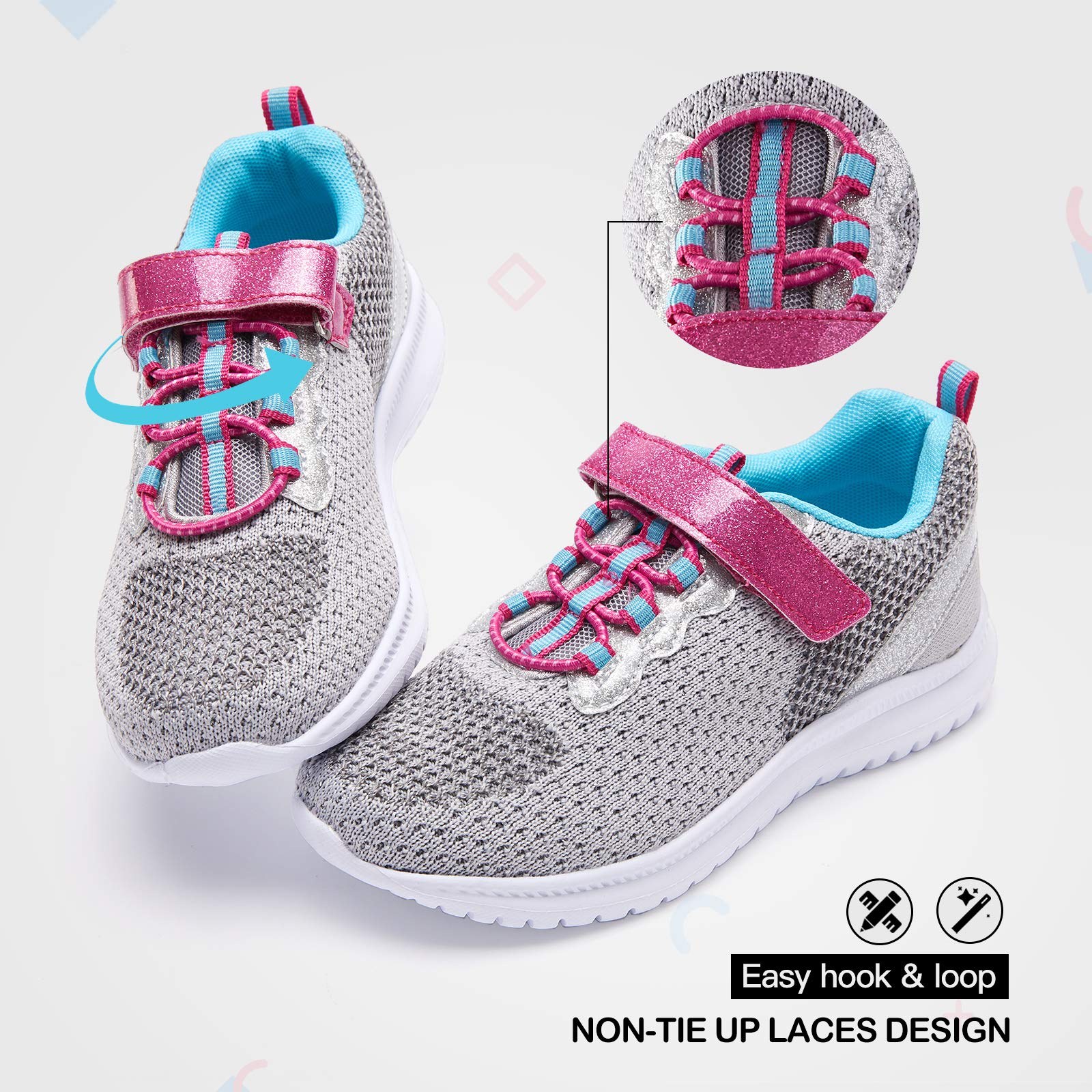 RUNSIDE Tenis ligeros para niños y niñas