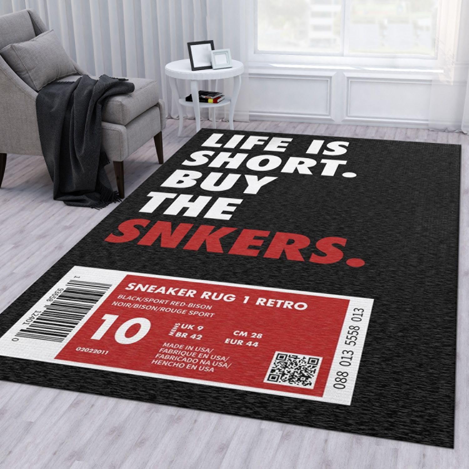 Amazon.com: SAMIL CREATIONS Customized Sneaker Rug - Shoes Label Carpet ...