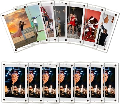 14Pack Acrylic Fridge Magnet Frame 2.36 x 3.54 In Refrigerator Photo