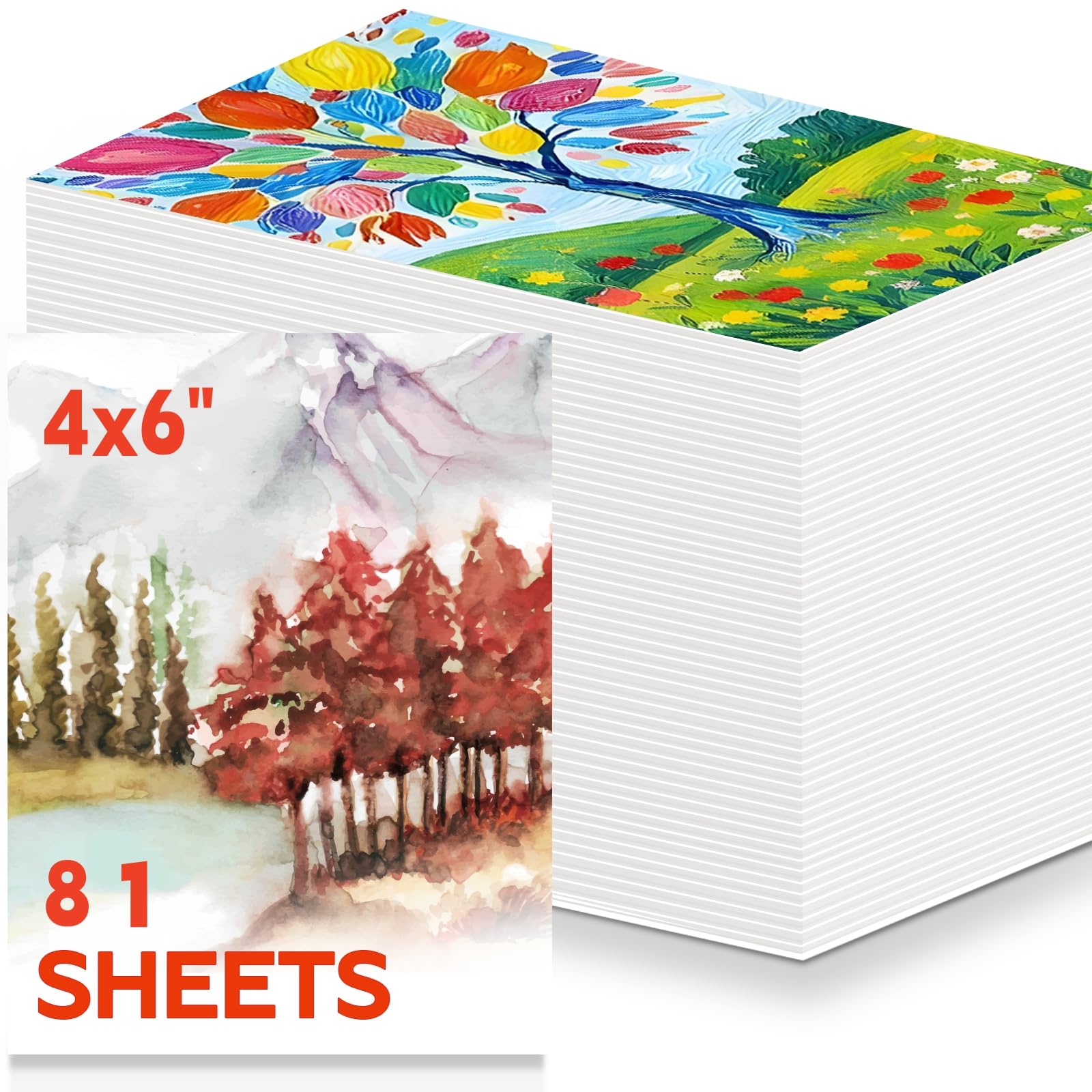 Bulk Watercolor Paper - 100 Sheets 5x7 Inch -9