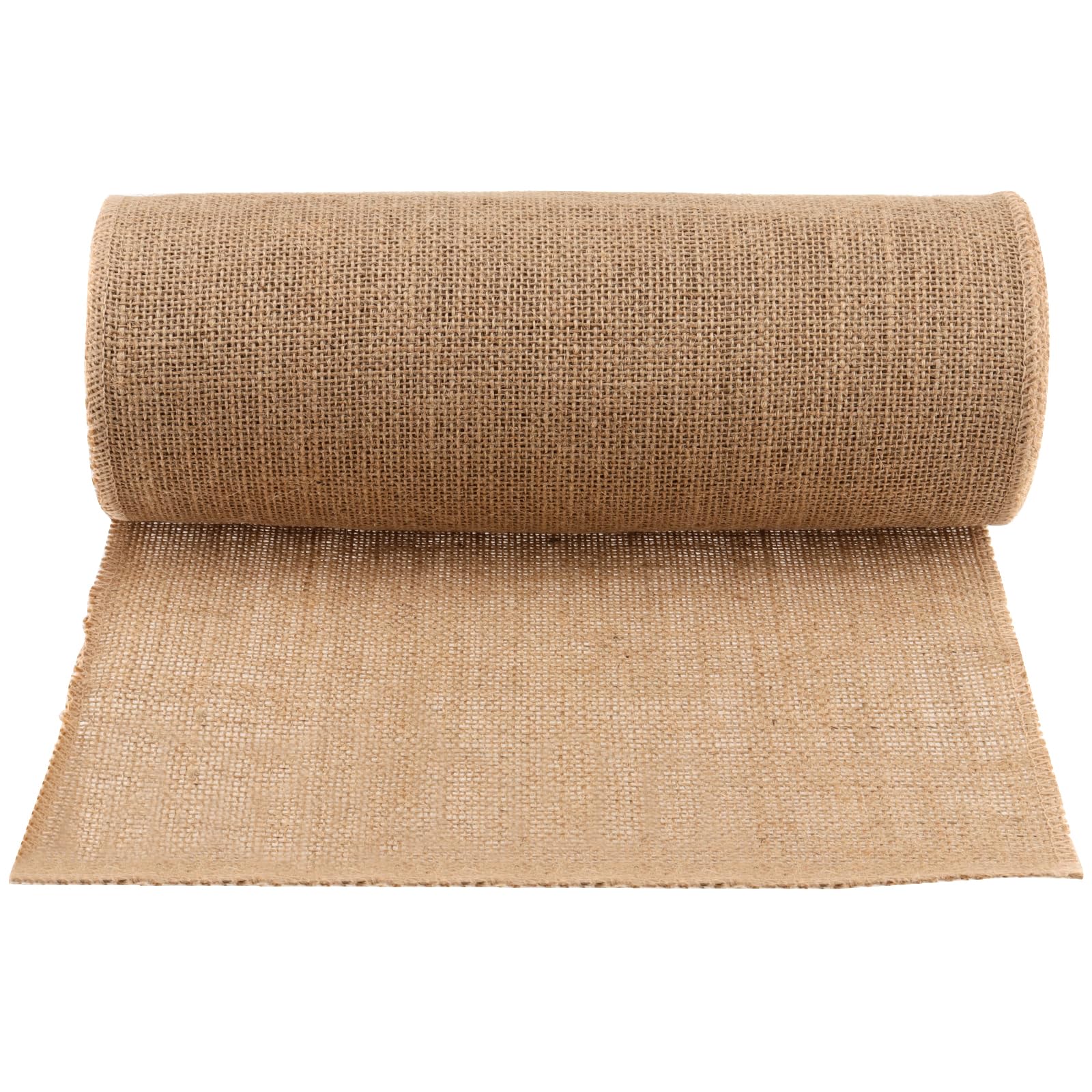 MAHIONG 30cm x 10m Hessian Table Runner, Hessian Roll Burlap Fabric, Jute Fabric Roll for Crafting Wedding Party Table Decoration