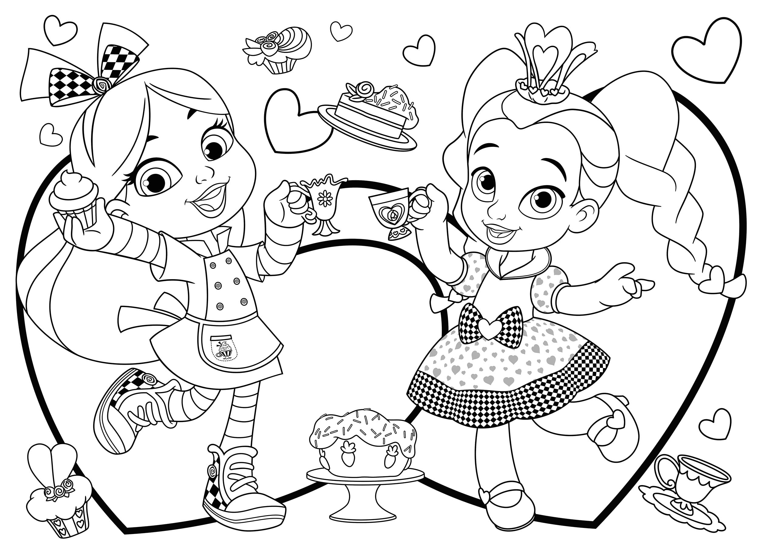 Liscianigiochi Disney Puzzle DF Maxi Floor 24, Alice's in Wonderland Backery, 99535